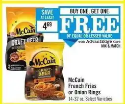 Price Chopper McCain French Fries or Onion Rings offer