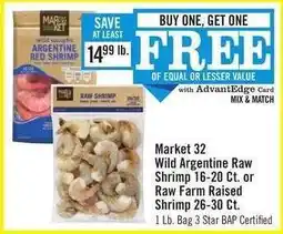 Price Chopper Market 32 Wild Argentine Raw Shrimp offer