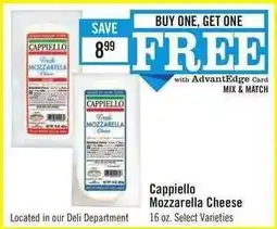 Price Chopper Cappiello Mozzarella Cheese offer