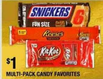 Dollar Tree Multi-pack Candy Favorites offer