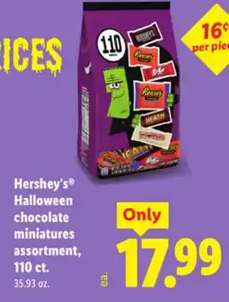 Lidl Hershey's Halloween chocolate miniatures assortment, 110 ct offer