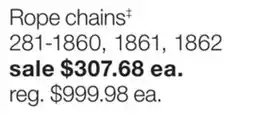 JC Penney Rope chains‡ offer