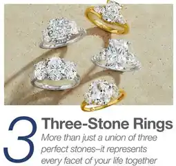 JC Penney Three-Stone Rings offer
