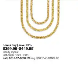 JC Penney Infinity ropes‡ offer