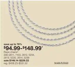 JC Penney Rope chains§ offer