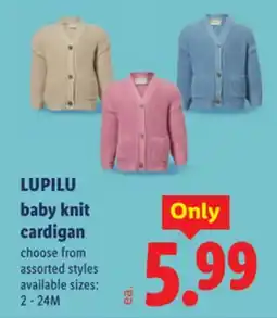 Lidl LUPILU baby knit cardigan offer
