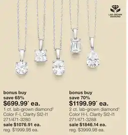 JC Penney 1 ct. lab-grown diamond‡ offer