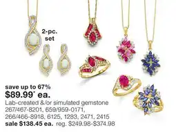 JC Penney Lab-created & or simulated gemstone offer