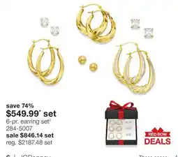 JC Penney 6-pr. earring set◊ offer