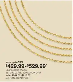 JC Penney Sparkle rope chains offer