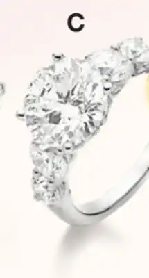JC Penney 4-7/8 ct. t.w. lab-grown diamond 3-1/3 ct. center◊ Color F, Clarity VS2 offer