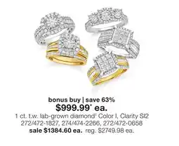 JC Penney 1 ct. t.w. lab-grown diamond‡ offer