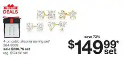 JC Penney 4-pr. cubic zirconia earring set‡ offer