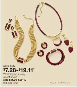 JC Penney Worthington jewelry offer