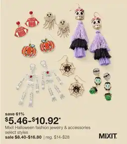 JC Penney Mixit Halloween fashion jewelry & accessories offer