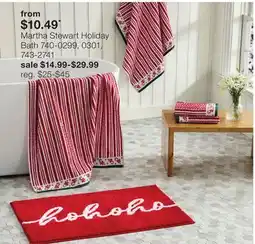 JC Penney Martha Stewart Holiday Bath offer