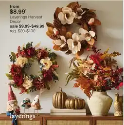 JC Penney Layerings Harvest Decor offer