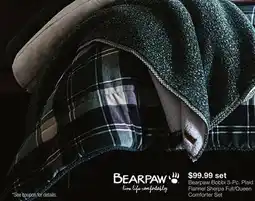 JC Penney BEARPAW 3-Pc. Plaid Flannel Sherpa Full/Queen Comforter Set offer