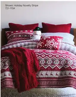 JC Penney North Pole Trading Co. Holiday Full/Queen Quilt Set - Holiday Novelty Stripe offer