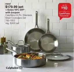 JC Penney Calphalon 6-Pc. Stainless Steel Cookware Set offer