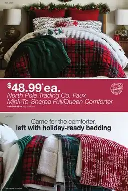 JC Penney North Pole Trading Co. Faux Mink-To-Sherpa Full/Queen Comforter offer