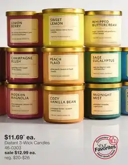 JC Penney Distant 3-Wick Candles offer