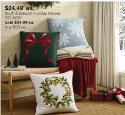 JC Penney Martha Stewart Holiday Pillows offer