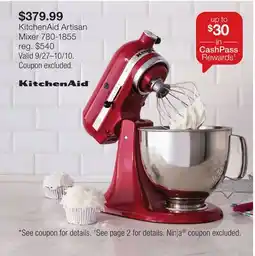 JC Penney KitchenAid Artisan Mixer offer