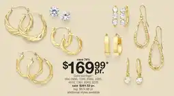 JC Penney Gold earrings‡◊ offer