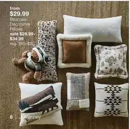 JC Penney Bearpaw Decorative Pillows offer