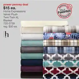 JC Penney Home Expressions Velvet Plush Twin/Twin XL Blanket offer