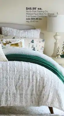 JC Penney North Pole Trading Co. Ribbed Faux Mink-To-Sherpa Full/Queen Comforter offer