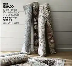 JC Penney Linden Street Washable Rugs offer