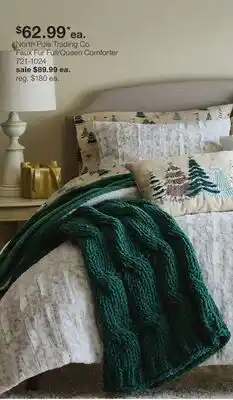 JC Penney North Pole Trading Co. Faux Fur Full/Queen Comforter offer