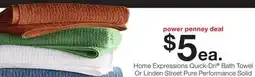 JC Penney Home Expressions Quick-Dry Bath Towel Or Linden Street Pure Performance Solid offer