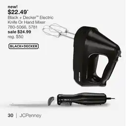 JC Penney Black + Decker Electric Knife Or Hand Mixer offer