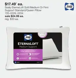 JC Penney Sealy EternaLoft Soft/Medium Or Firm Support Standard/Queen Pillow offer