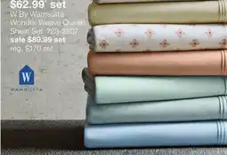 JC Penney W By Wamsutta Wonder Weave Queen Sheet Set offer