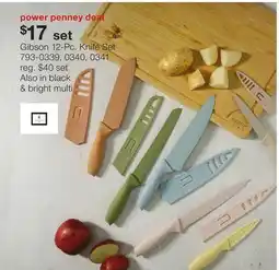 JC Penney Gibson 12-Pc. Knife Set offer