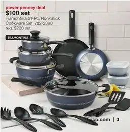 JC Penney Tramontina 21-Pc. Non-Stick Cookware Set offer