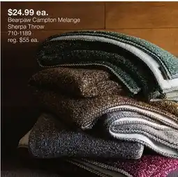 JC Penney Bearpaw Campton Melange Sherpa Throw offer