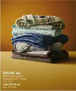 JC Penney Beautyrest Heated Sherpa 50x70 Throw offer