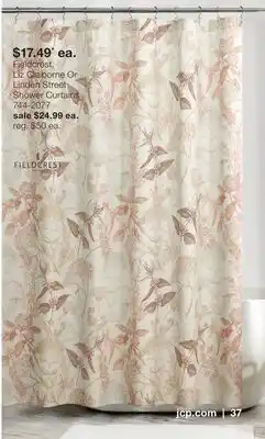 JC Penney Fieldcrest, Liz Claiborne Or Linden Street Shower Curtains offer