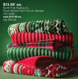 JC Penney North Pole Trading Co. Plush Ribbed Twin/Twin XL Blanket offer