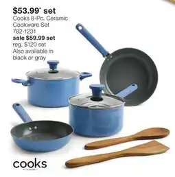 JC Penney Cooks 8-Pc. Ceramic Cookware Set offer