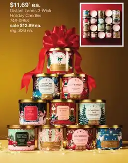 JC Penney Distant Lands 3-Wick Holiday Candles offer