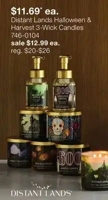 JC Penney Distant Lands Halloween & Harvest 3-Wick Candles offer