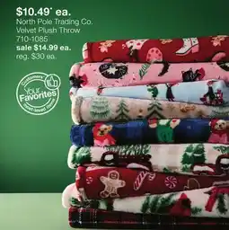 JC Penney North Pole Trading Co. Velvet Plush Throw offer