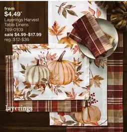 JC Penney Layerings Harvest Table Linens offer