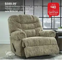 JC Penney Signature Design By Ashley Movie Man Recliner offer